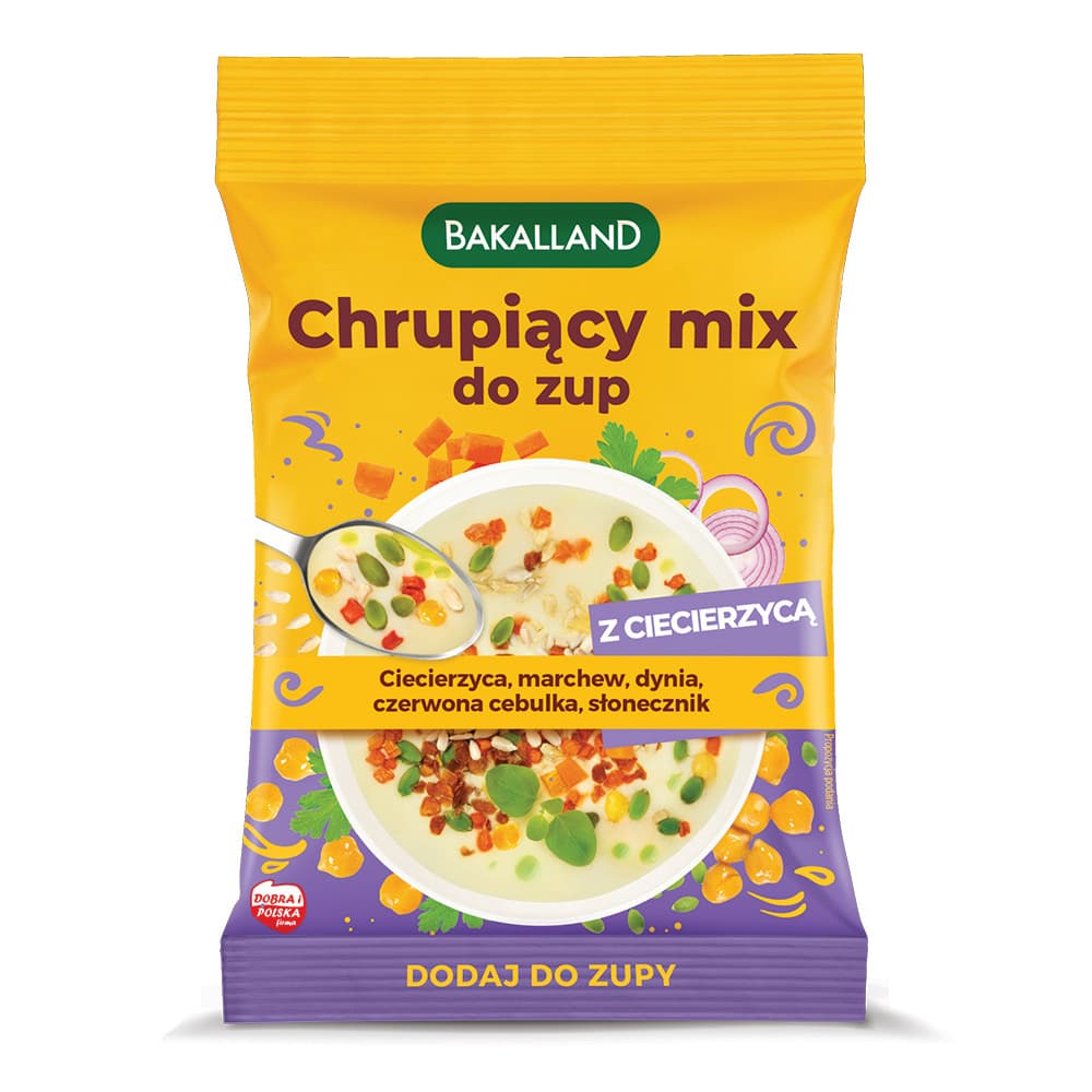 BAKALLAND Chrupiący Mix do zup z ciecierzycą 75 g