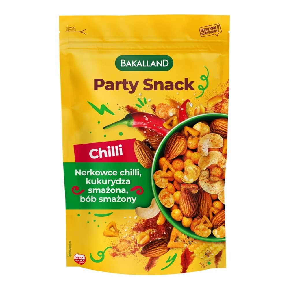 BAKALLAND PARTY SNACK Mix prażonych przekąsek Chilli 170 g