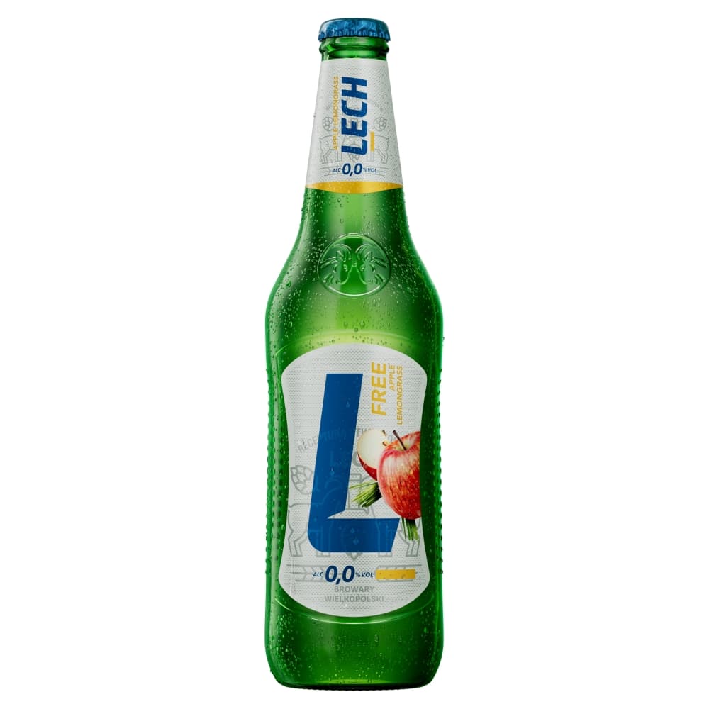 LECH FREE Piwo jabłko i trawa cytrynowa bezalkoholowe butelka 500 ml