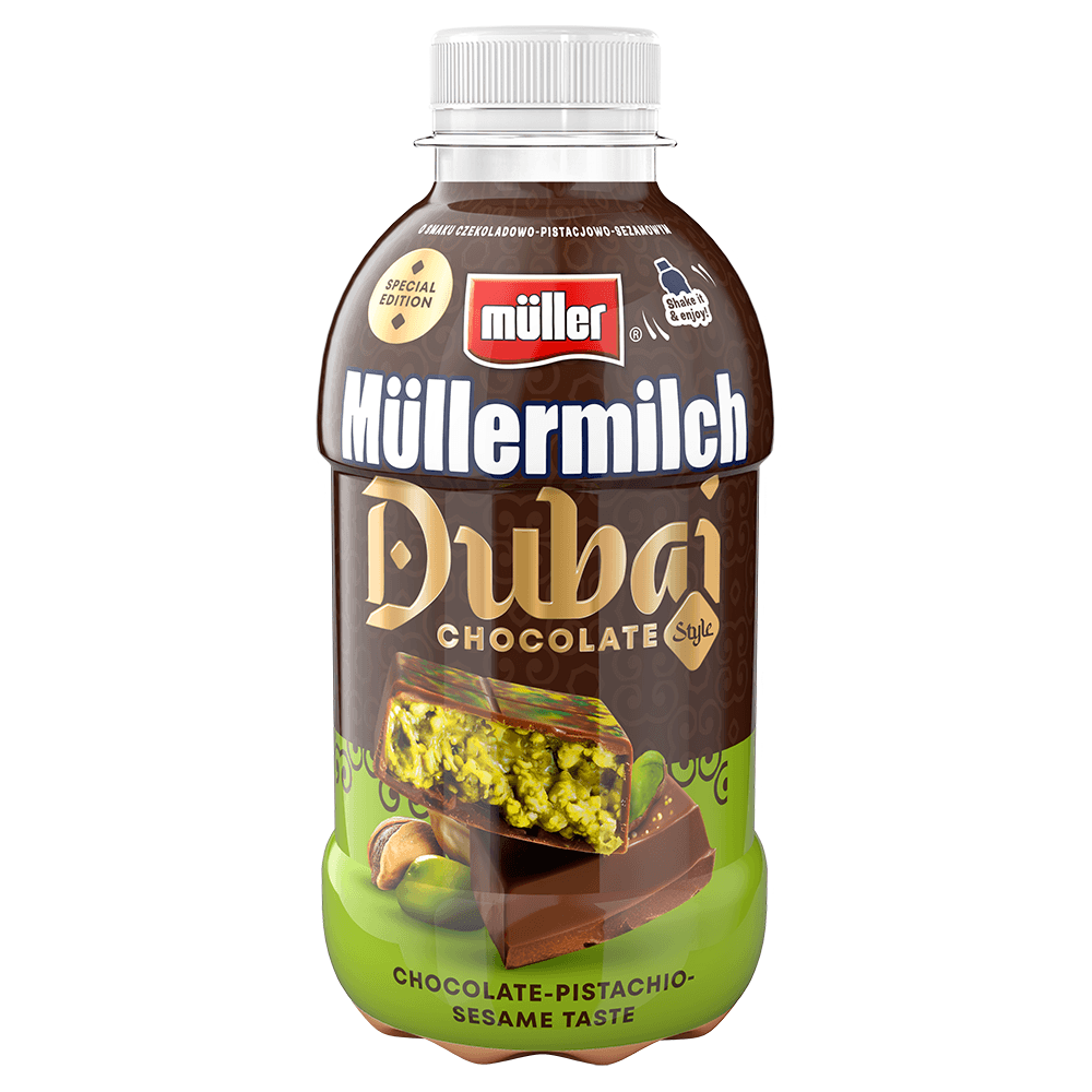 MÜLLER MÜLLERMILCH Napój mleczny o smaku dubajskiej czekolady 400 g