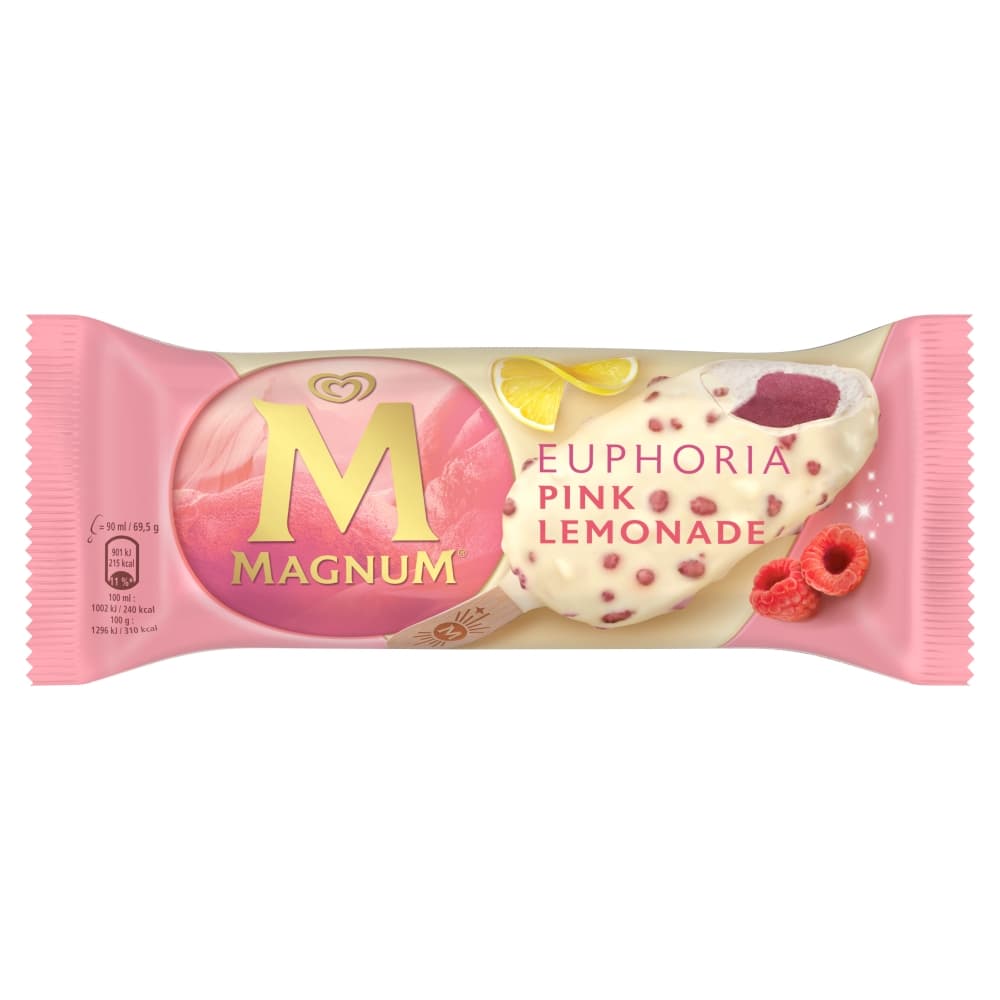 MAGNUM Lody o smaku różowej lemoniady Euphoria Pink Lemonade na patyku 90 ml