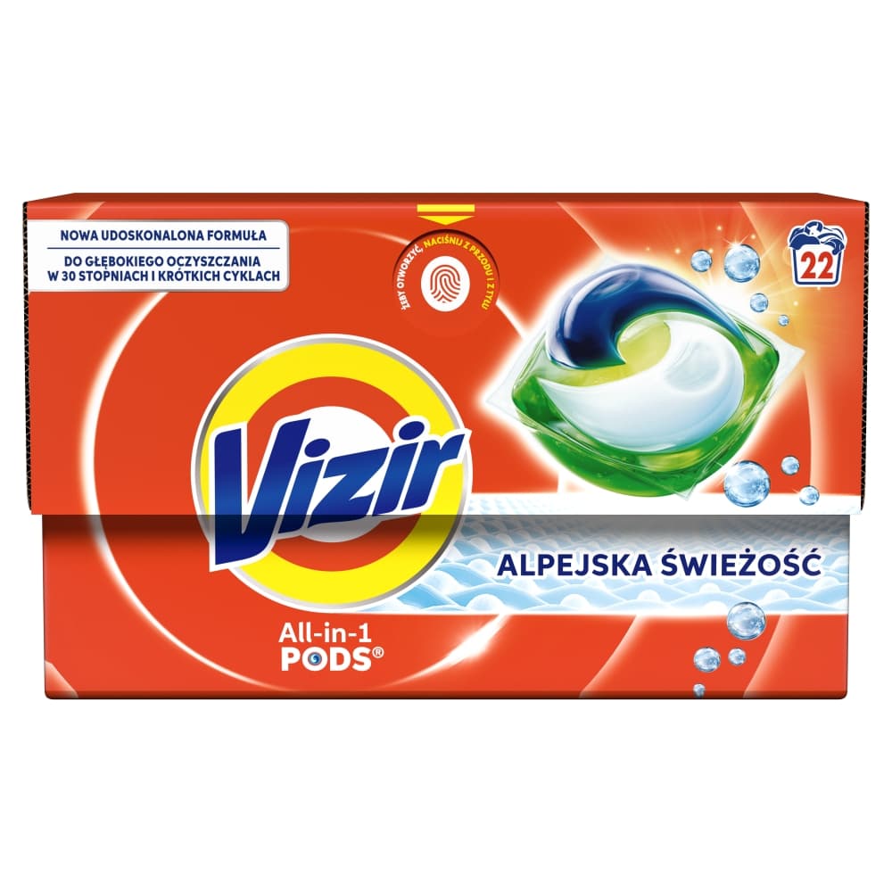 VIZIR Kapsułki do prania Alpejska Świeżość 22 szt.