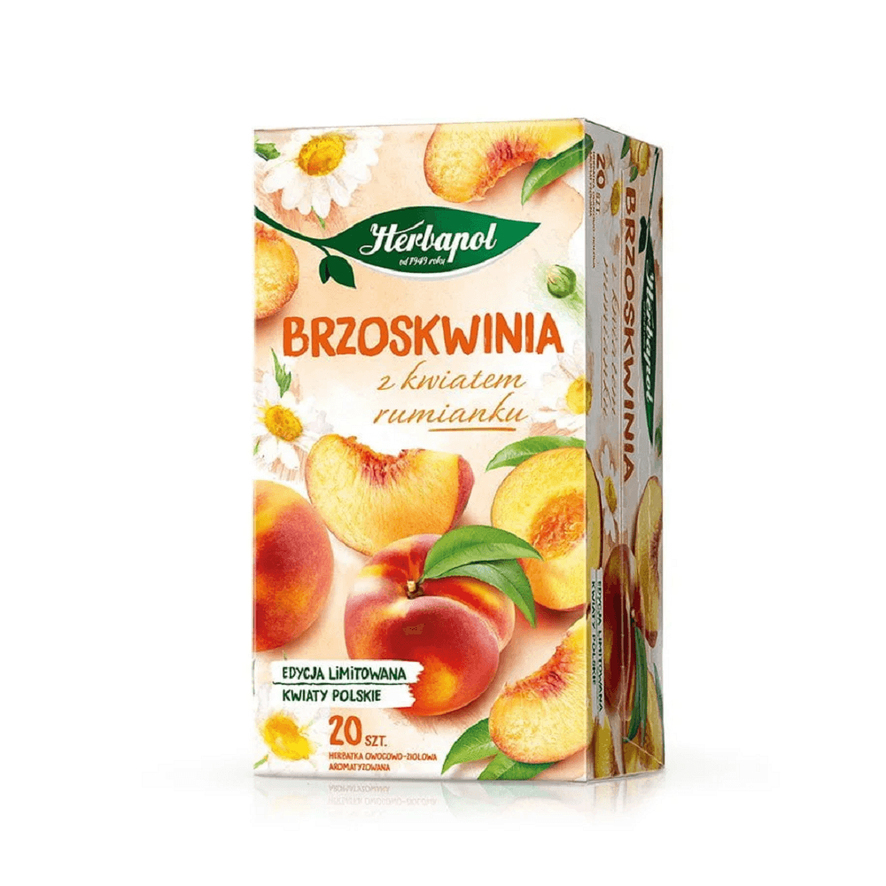 HERBAPOL KWIATY POLSKIE Herbatka owocowo-ziołowa brzoskwinia z kwiatem rumianku 20 szt. 46 g