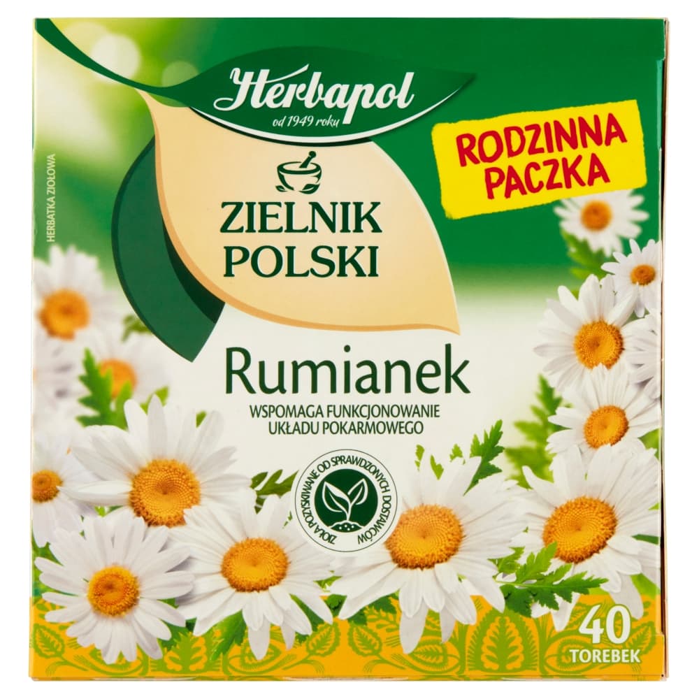 HERBAPOL ZIELNIK POLSKI Herbata ziołowa w torebkach rumianek (40x2 g) 80 g
