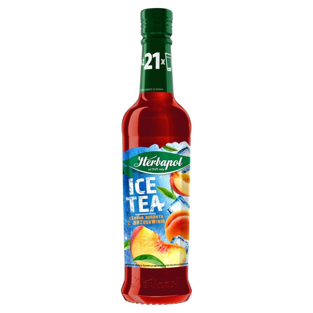 HERBAPOL Syrop o smaku czarnej herbaty z brzoskwinią 420 ml