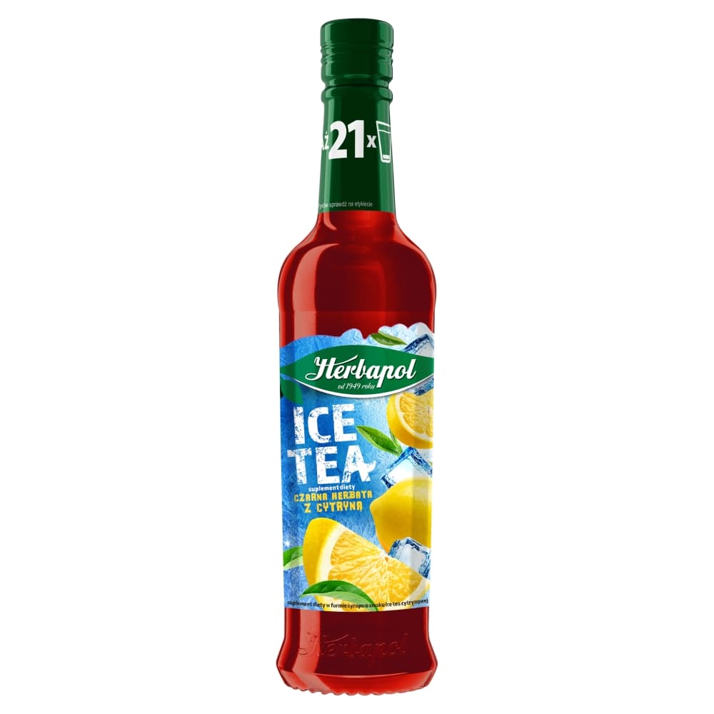 HERBAPOL Syrop o smaku czarnej herbaty z cytryną 420 ml