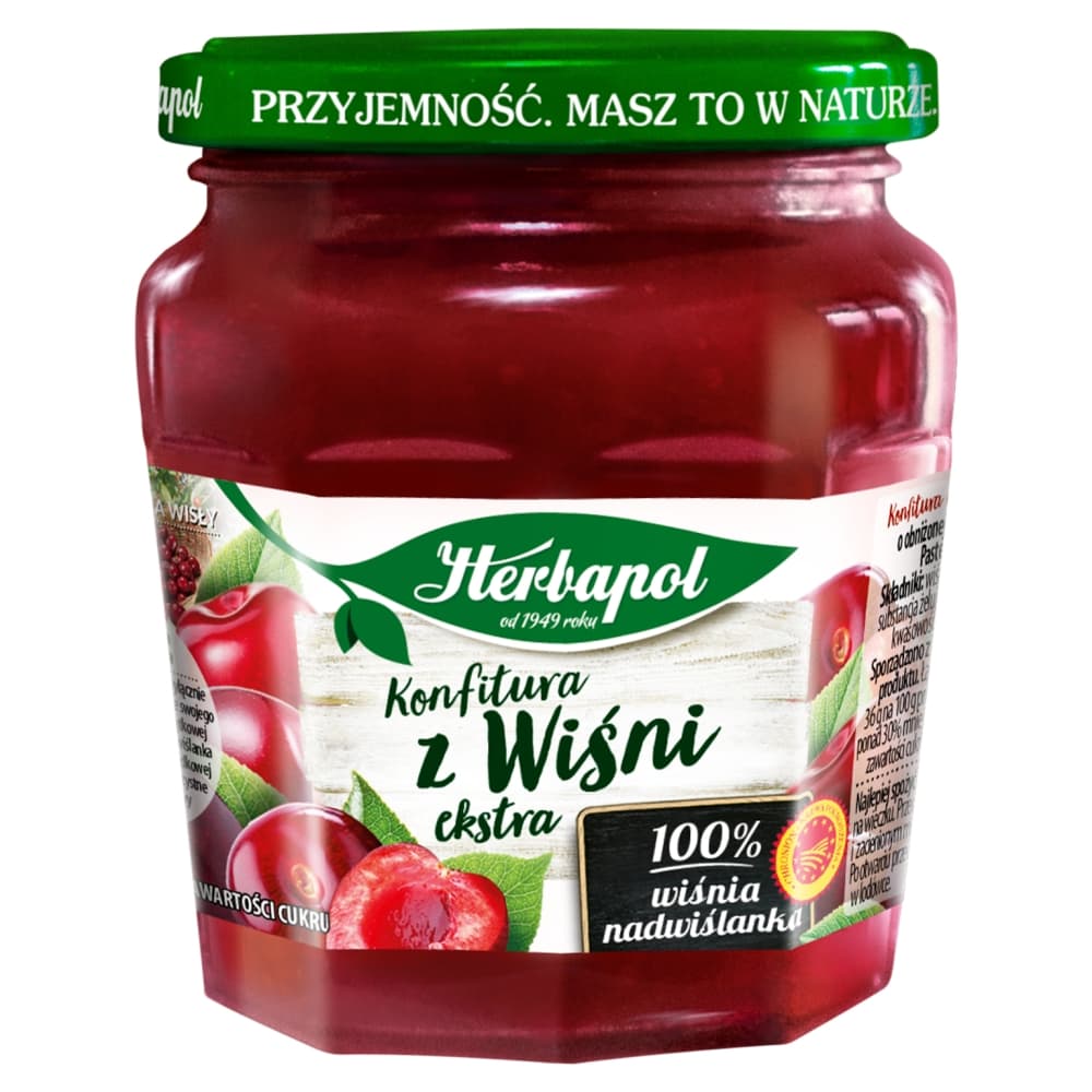 HERBAPOL Konfitura wiśniowa niskosłodzona 240 g