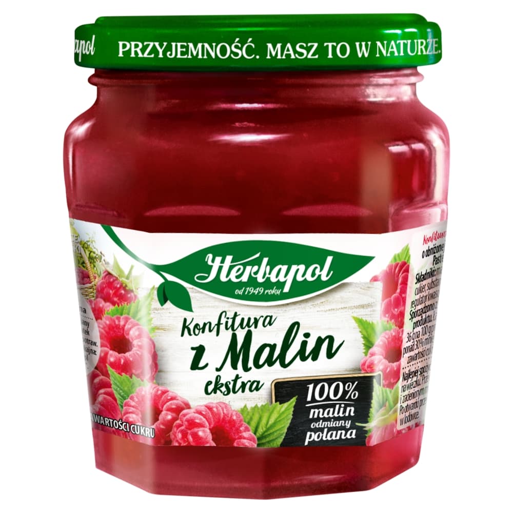 HERBAPOL Konfitura malinowa niskosłodzona 240 g