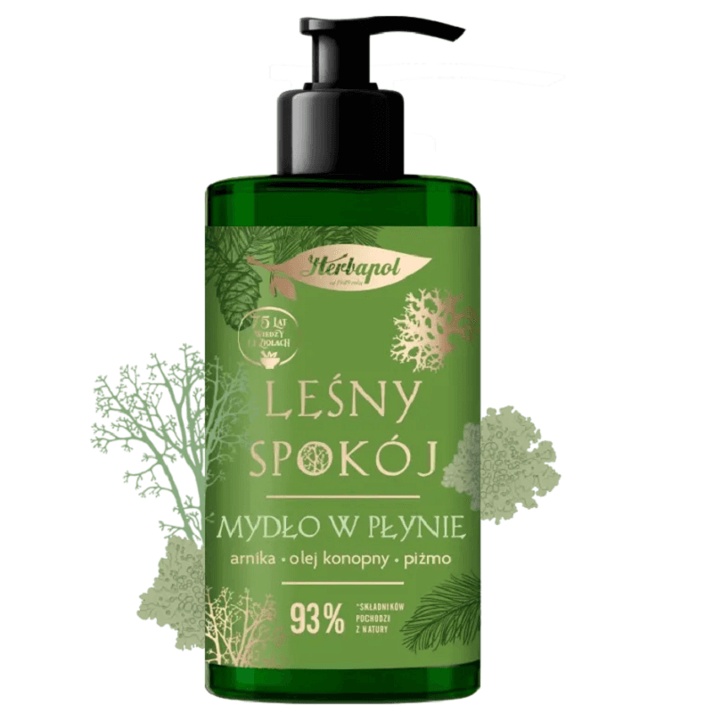 HERBAPOL - Mydło w płynie Leśny spokój arnika - olej konopny - piżmo