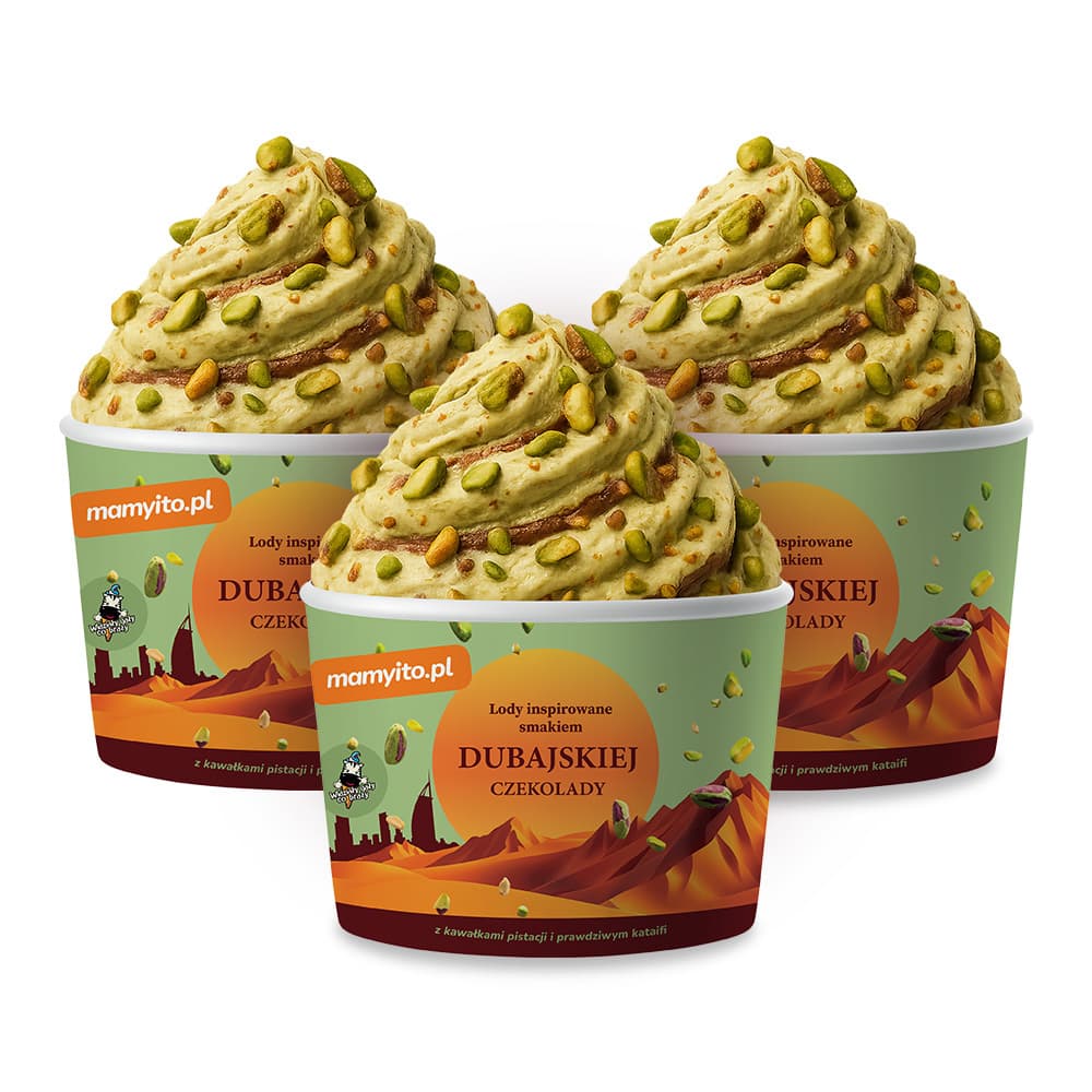 WIDZIAŁY GAŁY CO BRAŁY Lody inspirowane smakiem Dubajskiej Czekolady 3x220 ml