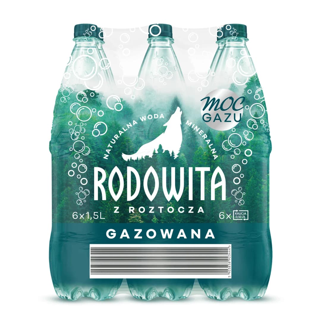 RODOWITA Woda mineralna gazowana 6-pak 9000 ml