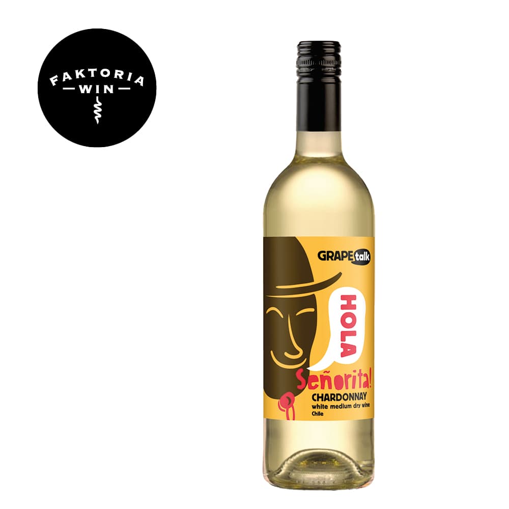 GRAPE TALK Wino Chardonnay białe półwytrawne 750 ml