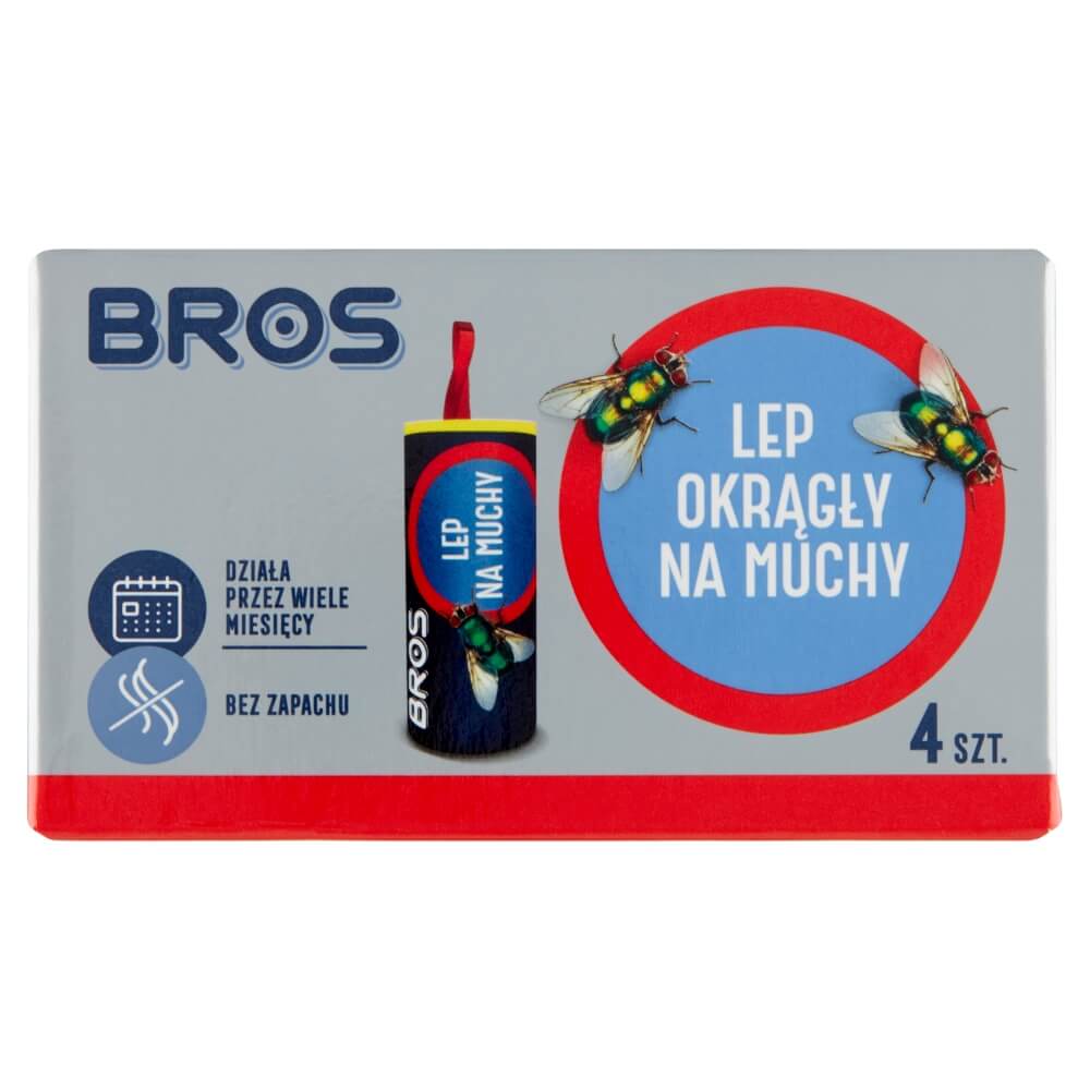 BROS Lep okrągły na muchy 4 szt.