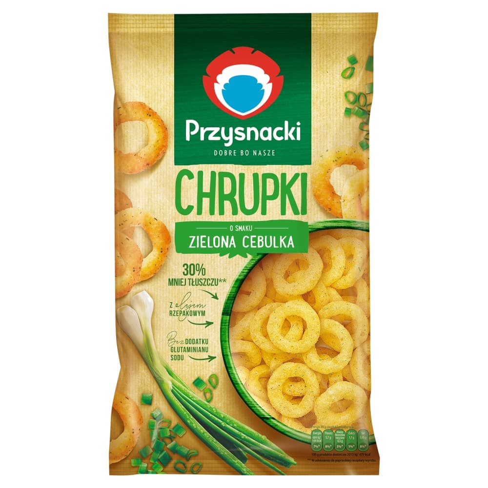 PRZYSNACKI Chrupki o smaku zielonej cebulki 140 g