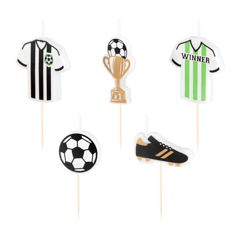 PARTYPAL Świeczki urodzinowe Football 5 szt.
