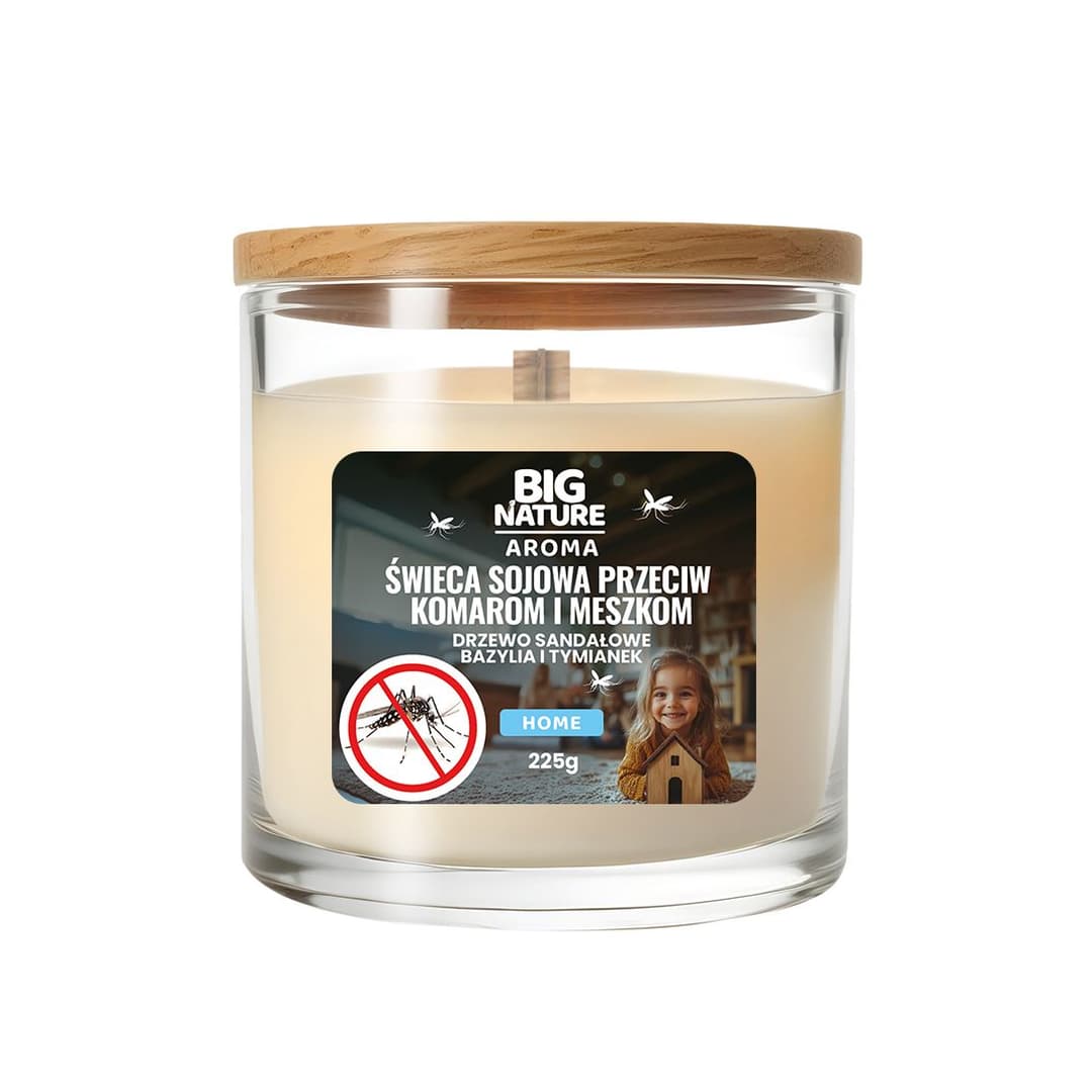 BIG NATURE Świeca sojowa przeciw komarom i meszkom Home 225 g