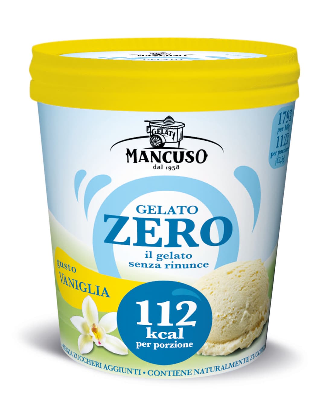 MANCUSO Lody waniliowe bez cukru w kubku 400 ml