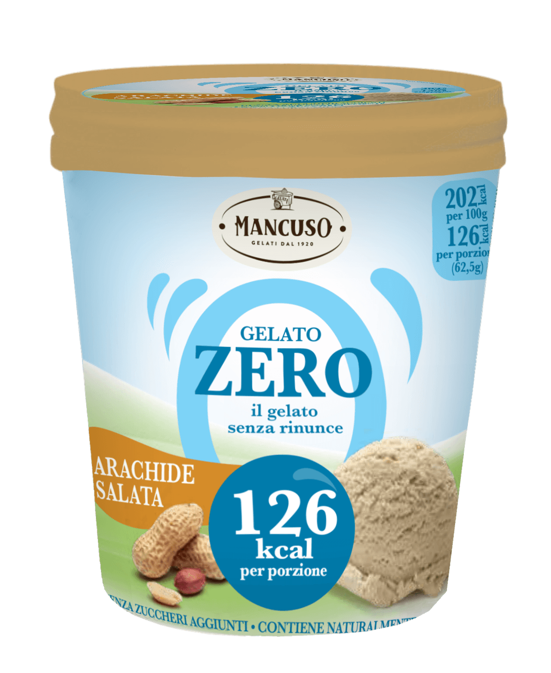 MANCUSO Lody o smaku masła orzechowego w kubku 400 ml