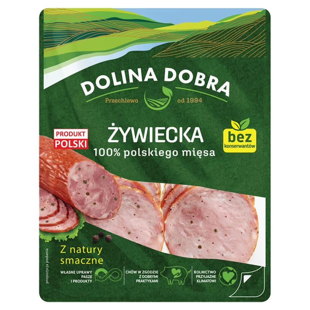 DOLINA DOBRA Kiełbasa żywiecka 100 g