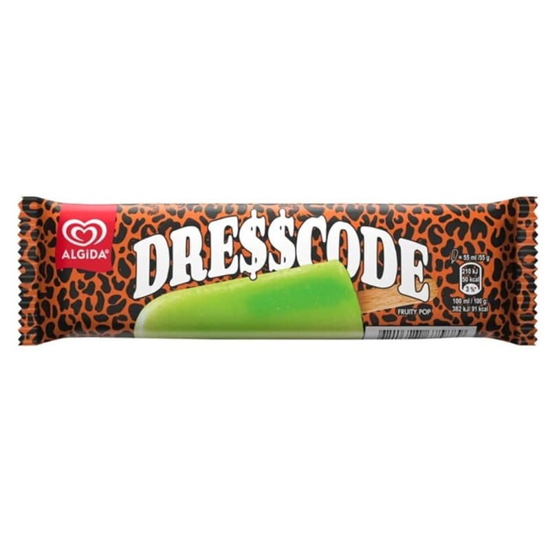 ALGIDA Lody o smaku wieloowocowym Dresscode na patyku 55 ml