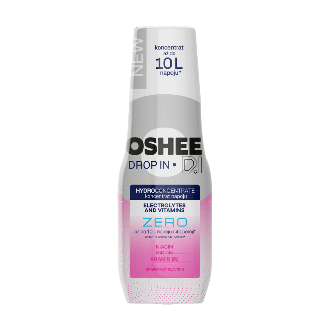 OSHEE DROP IN ZERO Koncentrat napoju elektrolitowego o smaku grejpfrutowym bez cukru 500 ml