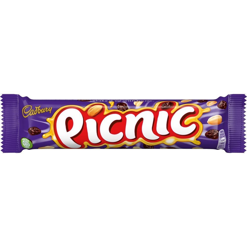 CADBURY Baton z czekoladą mleczną karmelem i orzeszkami Picnic 48.4 g