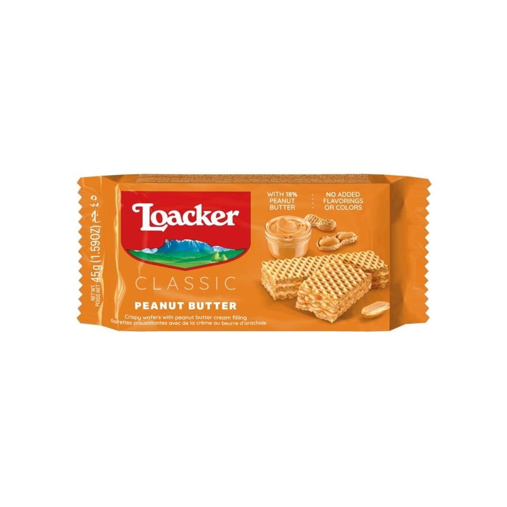 LOACKER Wafelki z masłem orzechowym 45 g