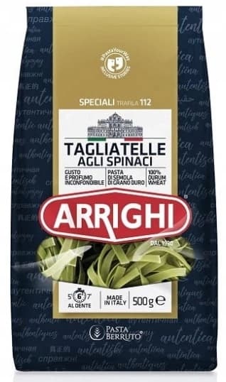 ARRIGHI Makaron tagliatelle agli spinaci 500 g
