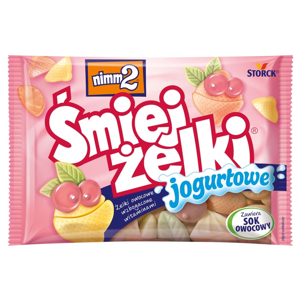 NIMM2 ŚMIEJŻELKI Żelki owocowe wzbogacone witaminami jogurtowe 100 g