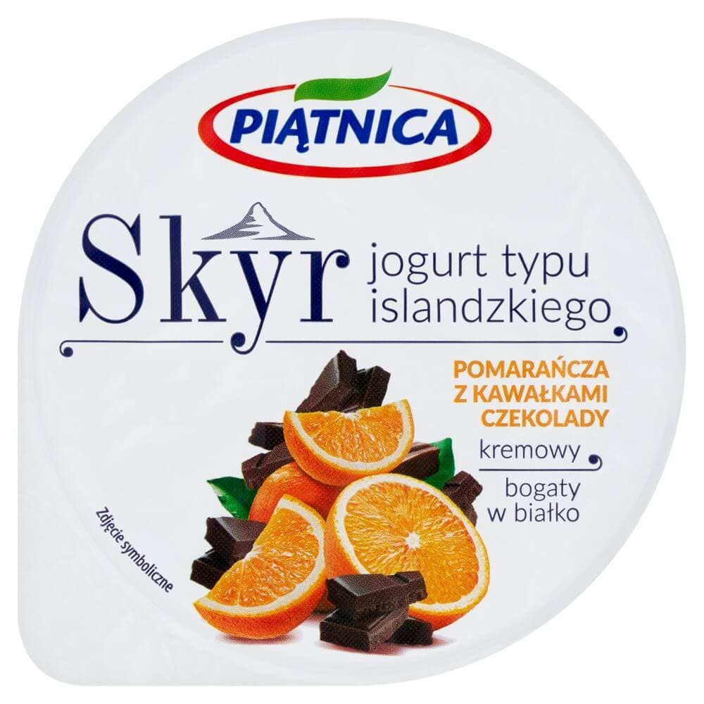 PIĄTNICA Skyr jogurt o smaku pomarańcza z kawałkami czekolady 150 g