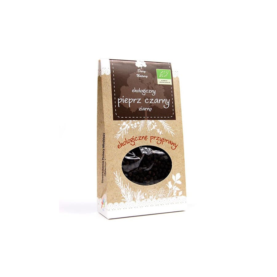 DARY NATURY Pieprz czarny ziarnisty BIO 50 g