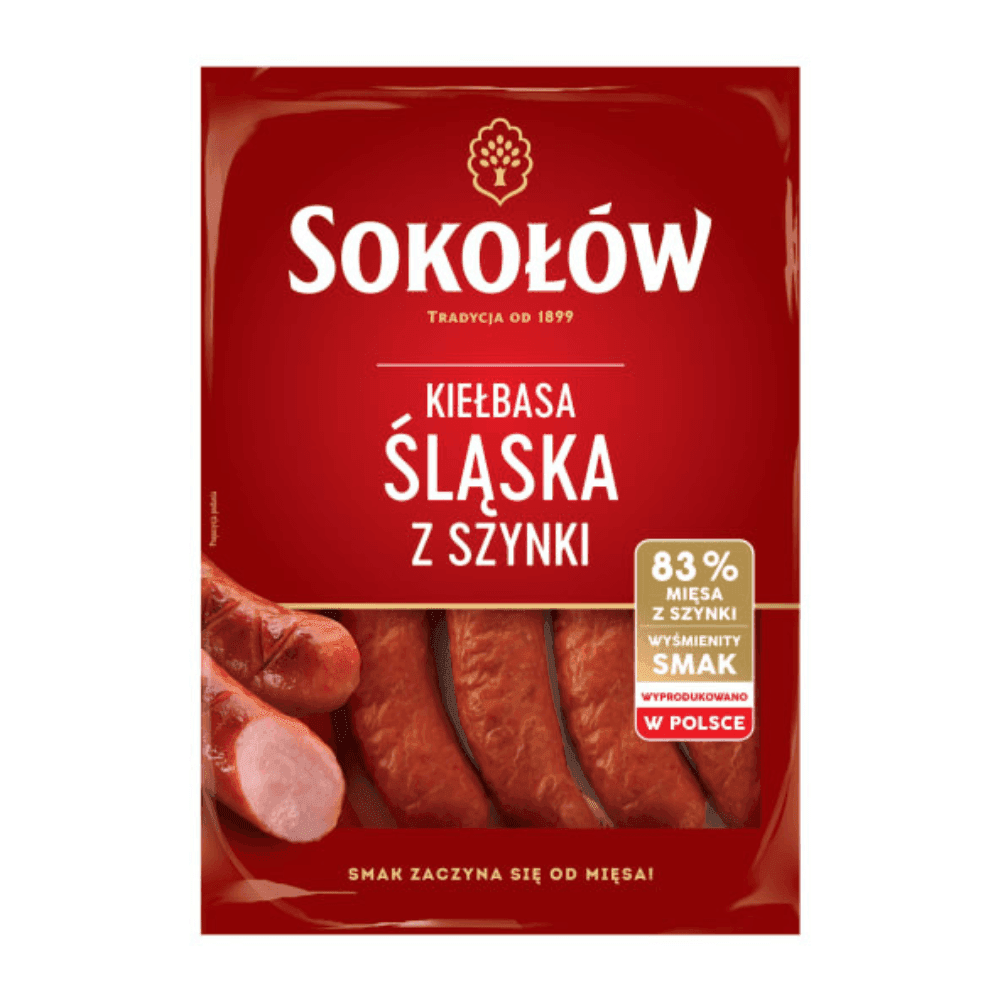SOKOŁÓW Kiełbasa śląska z szynki 500 g