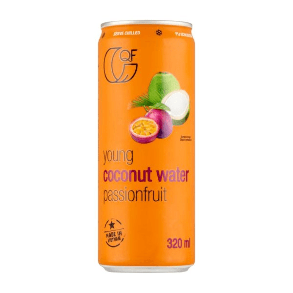 QF Woda kokosowa z sokiem z marakui bez cukru 320 ml