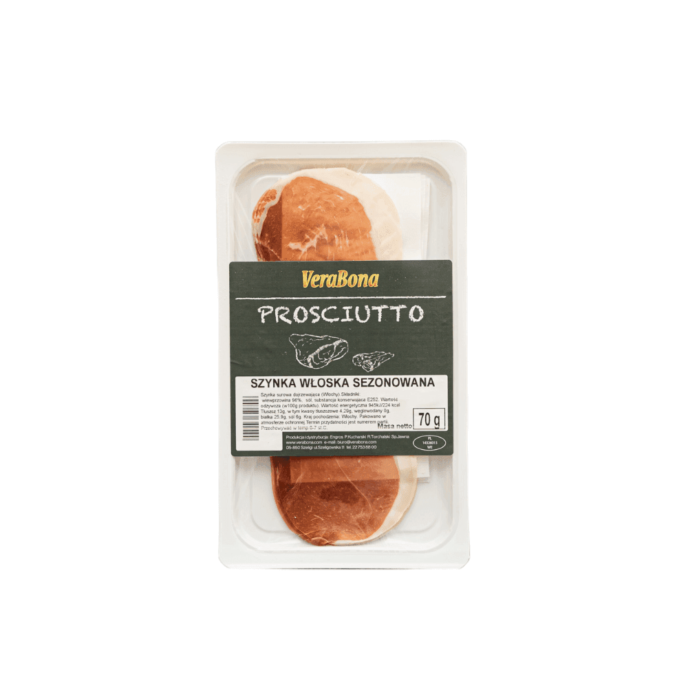 VERABONA Szynka włoska sezonowana Prosciutto 70 g