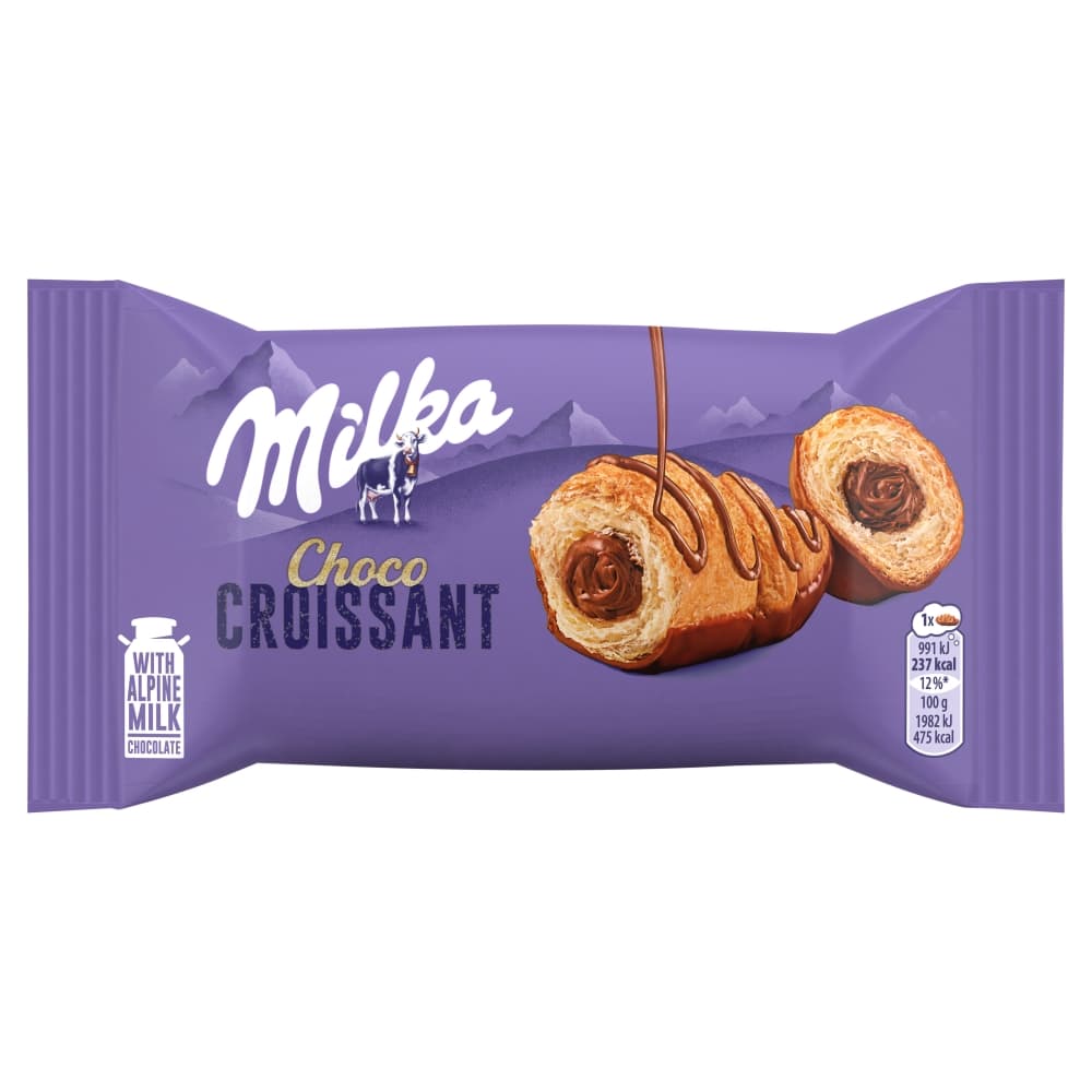 MILKA Croissant z ciasta francuskiego z nadzieniem czekoladowym 50 g