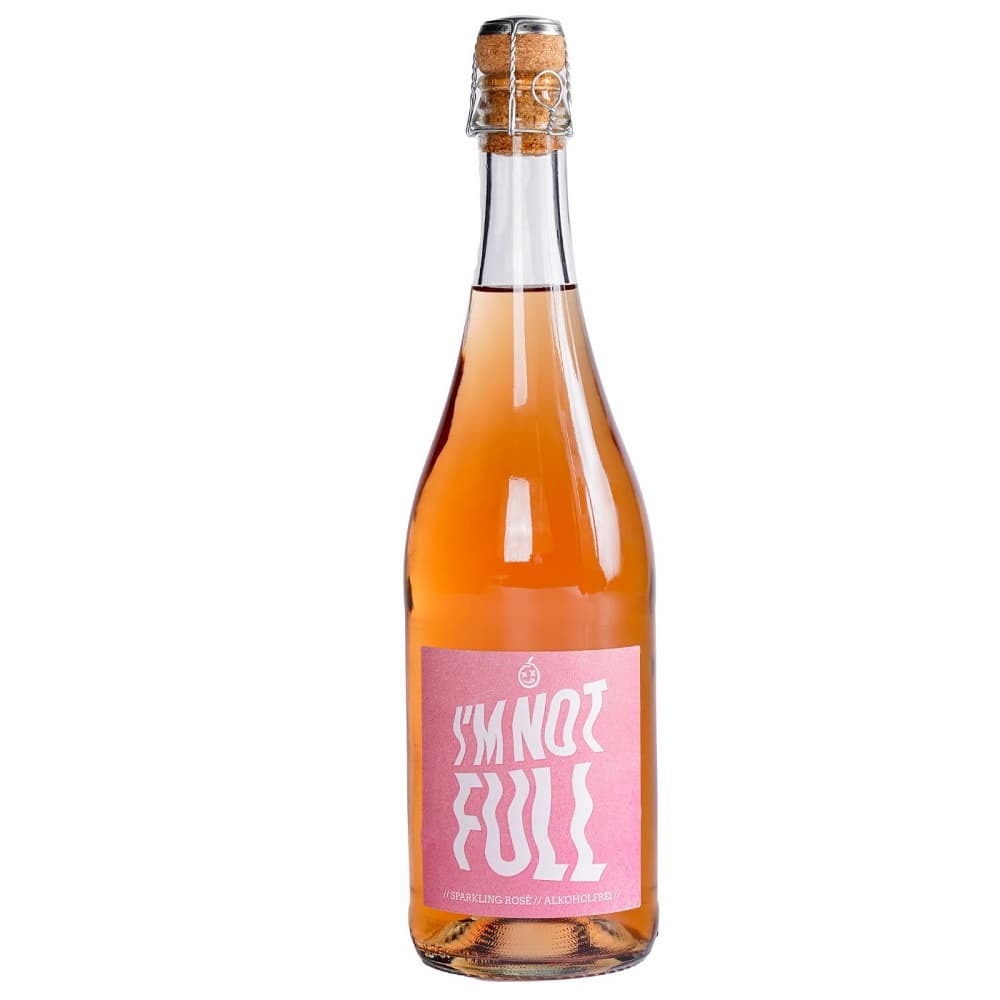 I AM NOT FULL Wino różowe musujące bezalkoholowe 750 ml