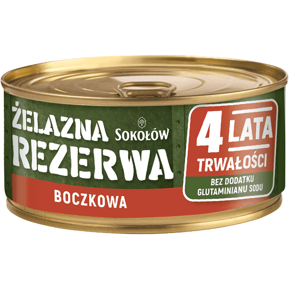 SOKOŁÓW ŻELAZNA REZERWA Konserwa boczkowa 300 g
