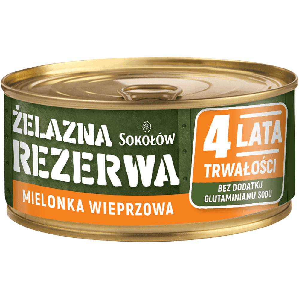 SOKOŁÓW ŻELAZNA REZERWA Konserwa mielonka wieprzowa 300 g