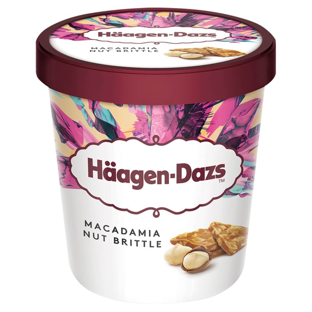 HAAGEN DAZS Lody waniliowe z kawałkami orzechów makadamia w kubku 460 ml