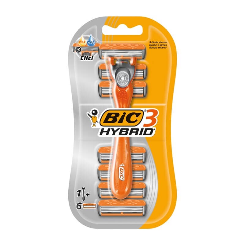 BIC 3 HYBRID Maszynka do golenia dla mężczyzn + 6 szt. ostrzy wymiennych