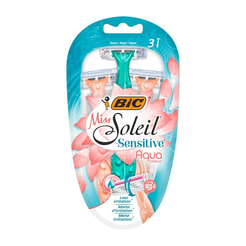 BIC MISS SOLEIL Maszynka do golenia dla kobiet Sensitive Aqua 3 szt.