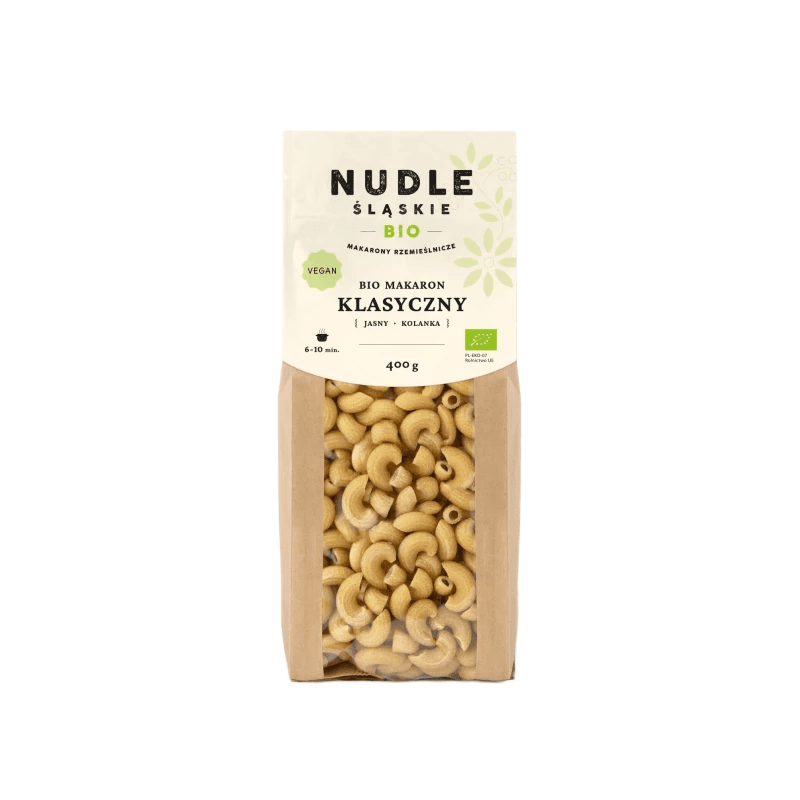 NUDLE ŚLĄSKIE Makaron kolanka BIO 400 g