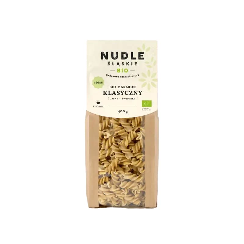 NUDLE ŚLĄSKIE Makaron świderki BIO 400 g