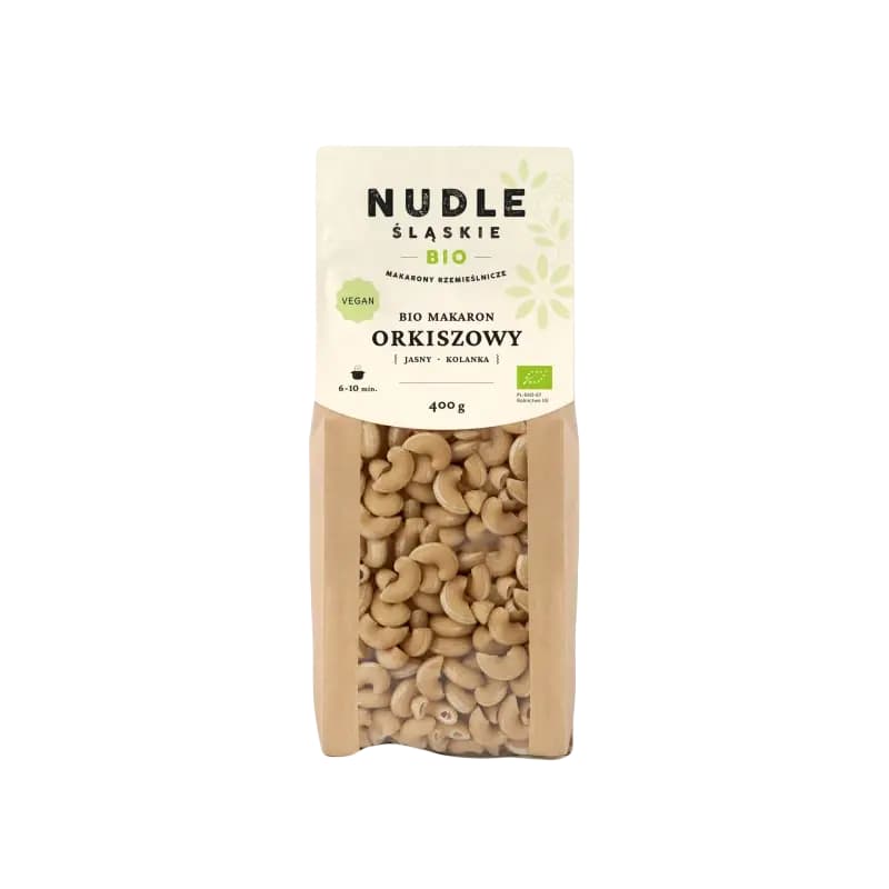 NUDLE ŚLĄSKIE Makaron orkiszowy kolanka BIO 400 g