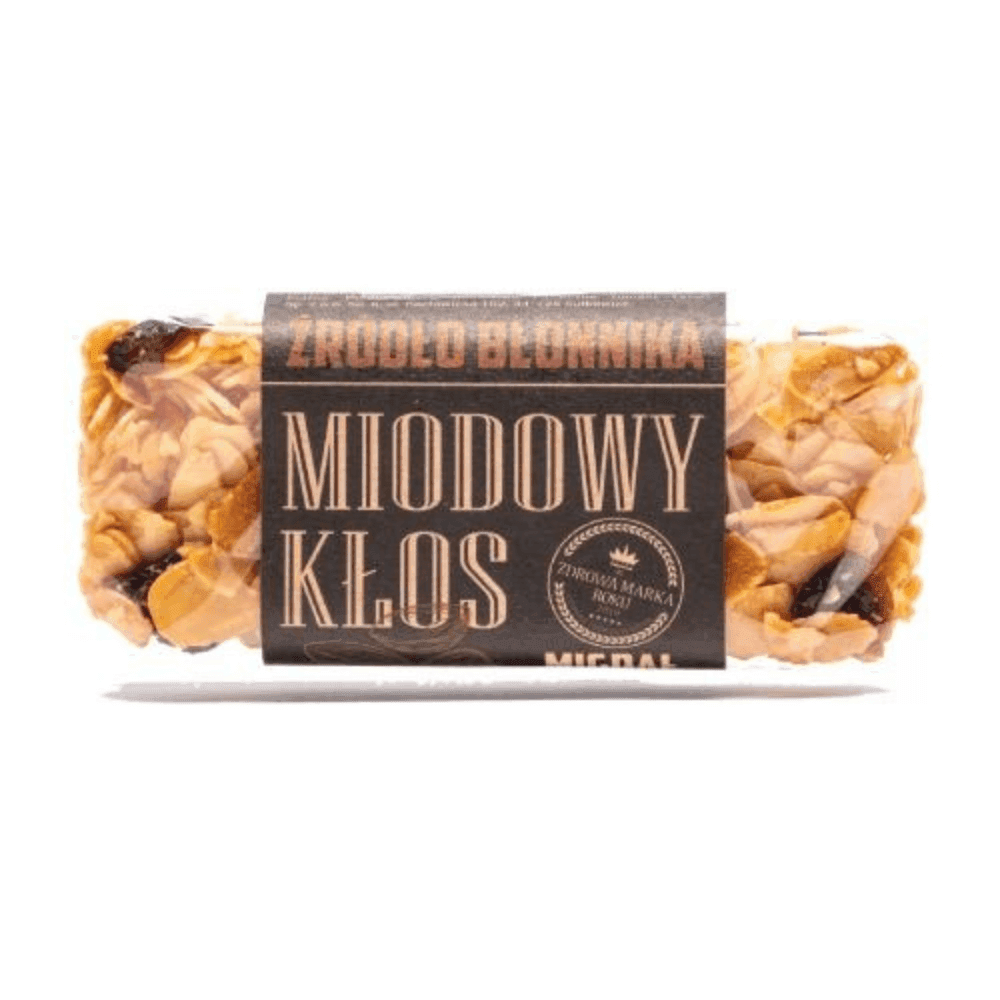 ŁYSOŃ MIODOWY KŁOS Baton migdałowy z miodem i żurawiną 45 g