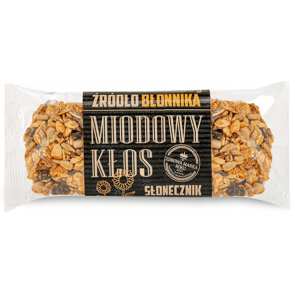 ŁYSOŃ MIODOWY KŁOS Baton ze słonecznikiem bez cukru 45 g