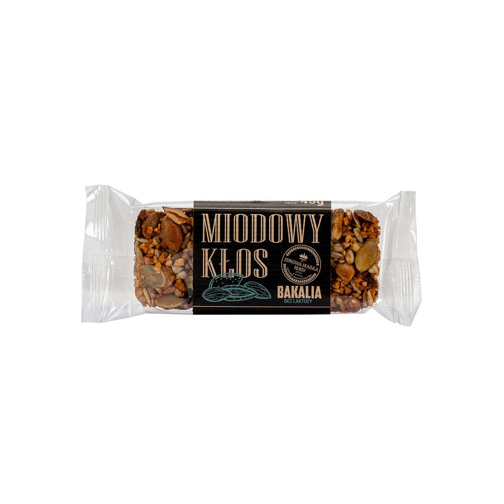 ŁYSOŃ MIODOWY KŁOS Baton zbożowy z bakaliami 45 g