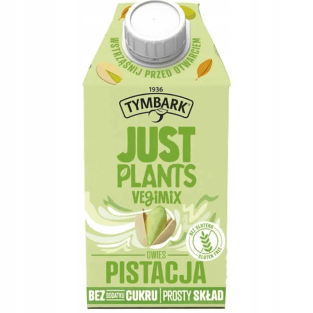 TYMBARK JUST PLANTS Napój owies pistacja VEGE 500 ml
