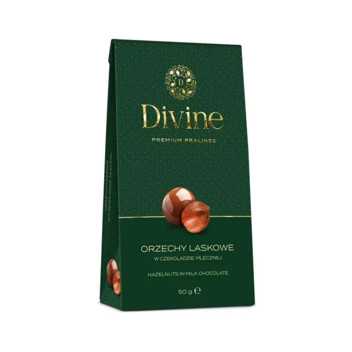 DIVINE Praliny orzechy laskowe w czekoladzie 50 g