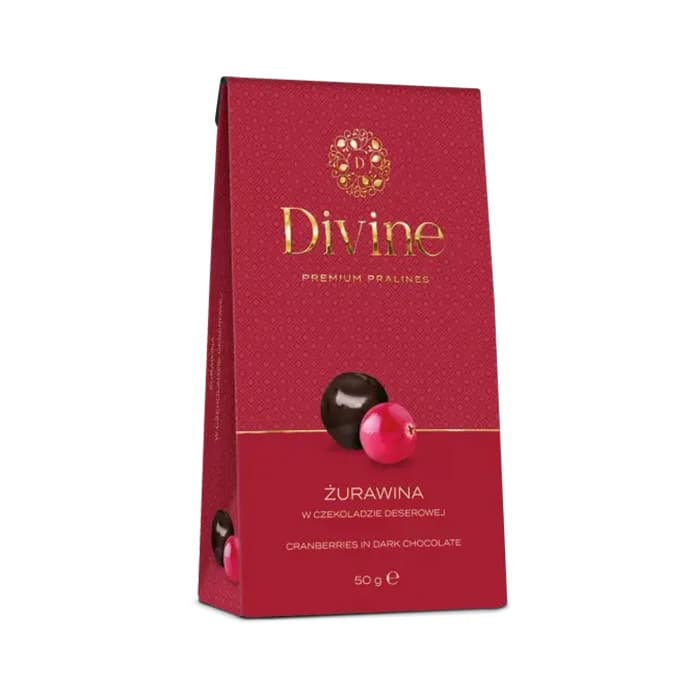 DIVINE Żurawina w czekoladzie deserowej 50 g